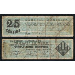 illete local 1937 Ajuntament de Vilafranca del Penedès 25 Cts. illete local 1937 Ajuntament de Vilafranca del Penedès 25 Cts.