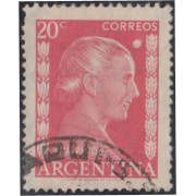 Argentina 520b Eva Perón Variedad punto blanco delante frente sado