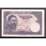 España Billete 25 Pesetas 22 julio 1954 Circulado