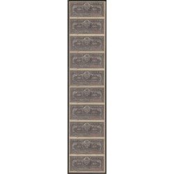 Billete de Cuba Banco de España 20 Centavos 1897 SC en Bloque de 10 sin cortar Billete de Cuba Banco de España 20 Centavos 1897 SC en Bloque de 10 sin cortar