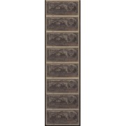 Billete de Cuba Banco de España en Bloque de 8 sin cortar 1897