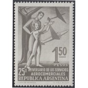 Argentina 554 1955 25 Años del servicio comercial aéreo MH