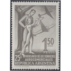 Argentina 554 1955 25 Años del servicio comercial aéreo MH Argentina 554 1955 25 Años del servicio comercial aéreo MH