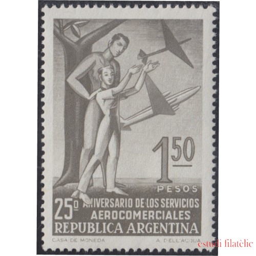 Argentina 554 1955 25 Años del servicio comercial aéreo MH