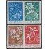 Argentina 629a/32a 1960 Exposición Filatélica Temex Flores flowers MNH