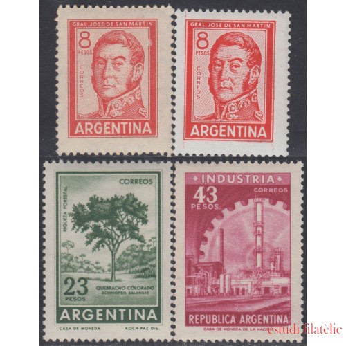 Argentina 705/08 1965 Serie Corriente. Tipos de 1954/62 MH