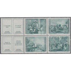 Argentina 725a/28a 1966 Obras del pintor Prilidiano Pueyrredon MNH Argentina 725a/28a 1966 Obras del pintor Prilidiano Pueyrredon MNH
