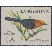 Argentina 784 1967 pájaro bird fauna Sobrecarga Pro Infancia MH