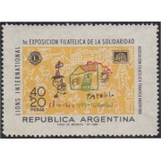 Argentina 830 1968 Lions Int. 1º Exp. filatélica de solidaridad MH