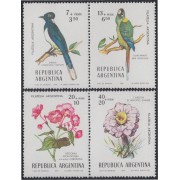 Argentina 1053a/1056a 1976 Pájaros y Flores Birds and Flowers MNH