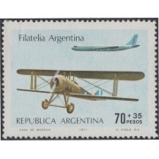 Argentina 1094a 1977 Avión Papel sin fósforo MNH