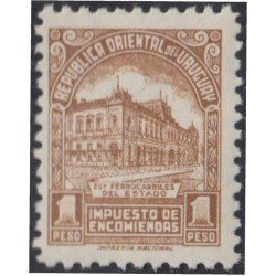 Uruguay servicio postal 97 1966 Estación de ferrocarriles MNH