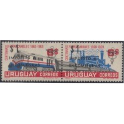 Uruguay servicio postal 102/03 1972 Timbres postales de 1969 MNH