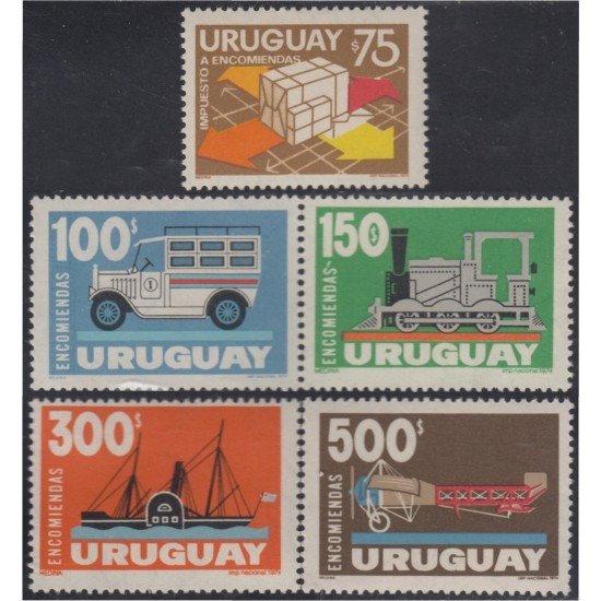Uruguay servicio postal 104/08 1974 Impuestos y Encomiendas MNH Uruguay servicio postal 104/08 1974 Impuestos y Encomiendas MNH
