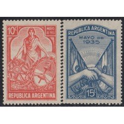 Argentina 361/62 1935 Visita del Presidente Vargas de Brasil MH