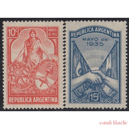 Argentina 361/62 1935 Visita del Presidente Vargas de Brasil MH