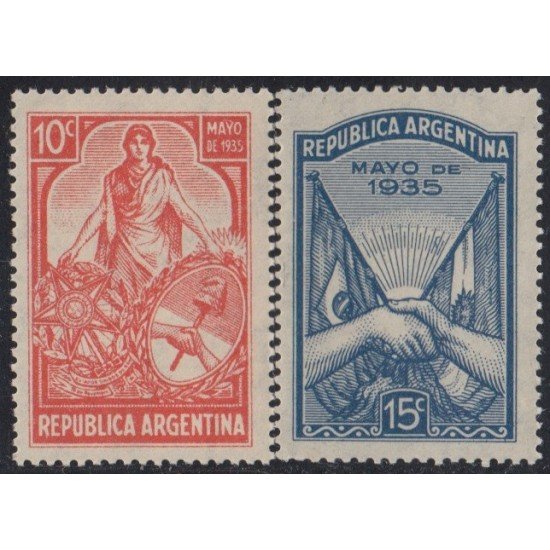 Argentina 361/62 1935 Visita del Presidente Vargas de Brasil MH