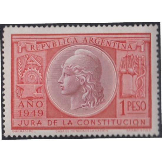Argentina 501 1949 Homenaje a la Constitución MH Argentina 501 1949 Homenaje a la Constitución MH
