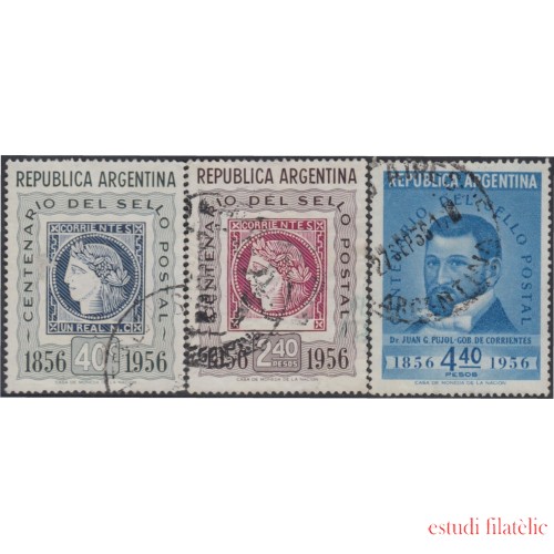 Argentina 561/63 1956 100° del Sello Corriente Argentino Usados