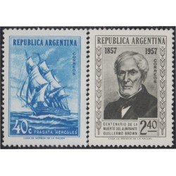 Argentina 573/74 1957 100 Años de la muerte del Almirante G. Brown MH Argentina 573/74 1957 100 Años de la muerte del Almirante G. Brown MH