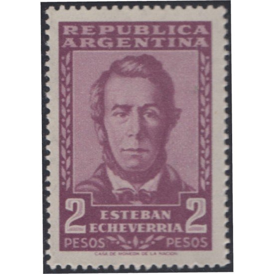 Argentina 578 1957 Serie Básica. Esteban Echeverría Poeta MH Argentina 578 1957 Serie Básica. Esteban Echeverría Poeta MH