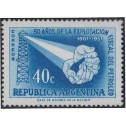 Argentina 580 1957 50 Años Industria petrolera MH