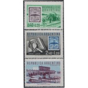 Argentina 582/84 1958 Centenario del sello argentino y Exp. filatélica Int. MH