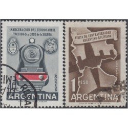 Argentina 585/86 1958 Inauguración del Ferrocarril Yacuiba-Santa Cruz usados