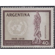 Argentina 595 1959 10 Años de la declaración Universal de Derechos Humanos MH