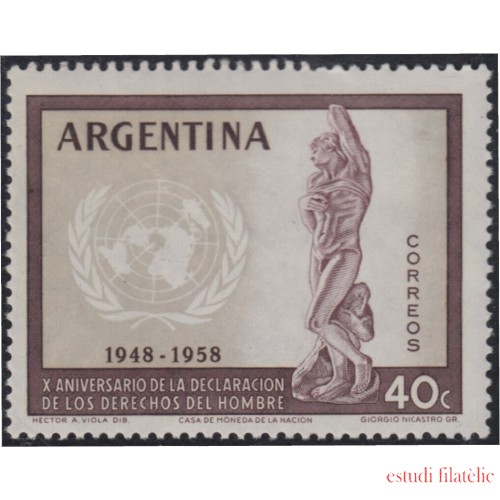 Argentina 595 1959 10 Años de la declaración Universal de Derechos Humanos MH