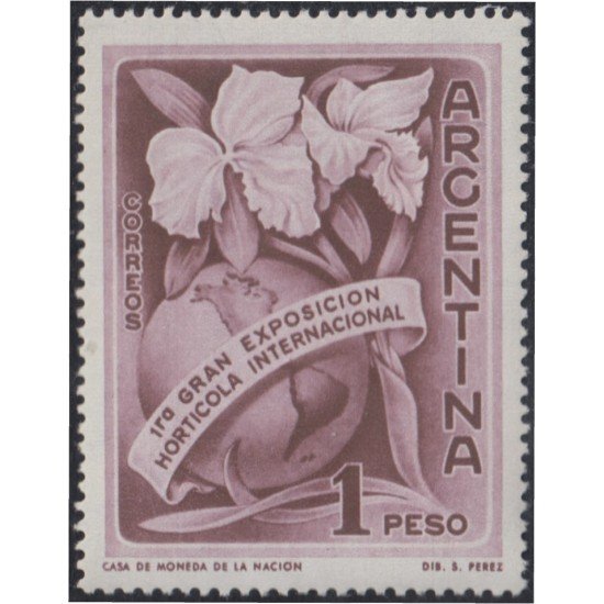 Argentina 596 1959 Exposición Hortícola Internacional MH Argentina 596 1959 Exposición Hortícola Internacional MH