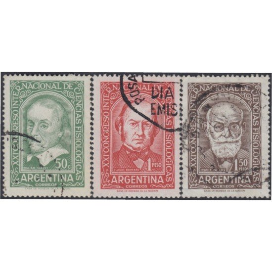 Argentina 598/00 1959 21° Congreso de Ciencias Fisiológicas usados Argentina 598/00 1959 21° Congreso de Ciencias Fisiológicas usados