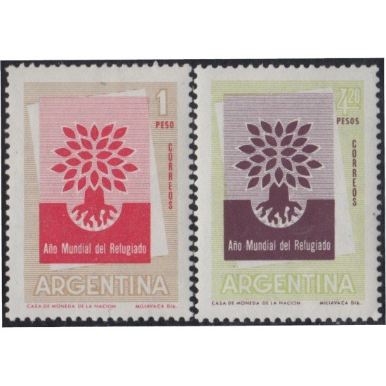 Argentina 616/17 1960 Año Mundial del refugiado MH Argentina 616/17 1960 Año Mundial del refugiado MH