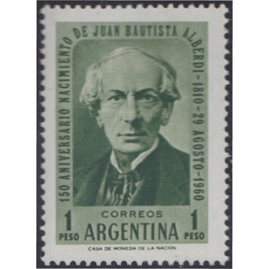 Argentina 624 150 Años del nacimiento de Juan Bautista Alberdi MH Argentina 624 150 Años del nacimiento de Juan Bautista Alberdi MH