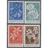 Argentina 629/32 1960 Exposición Filatélica Temex Flores flowers MH