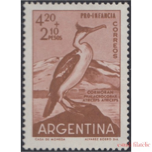 Argentina 636 1961 Sobretasa Pro-infancia Pájaro Bird MH