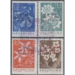 Argentina 639/42 1961 Día de las Américas Exposición Temex MH