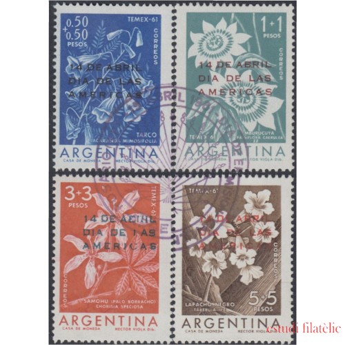 Argentina 639/42 1961 Día de las Américas Exposición Temex MH