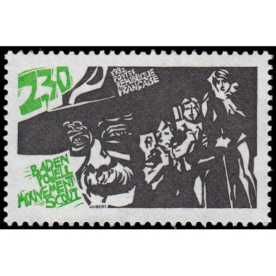 France Francia 2201 1982 75 aniv. del movimiento scout 125 aniv. del nacimiento de Lord-Baden Powell MNH