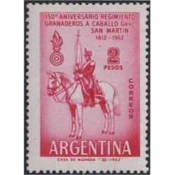 Argentina 656 1962 150 Años de policías a caballo Gral de San Martín MH Argentina 656 1962 150 Años de policías a caballo Gral de San Martín MH