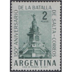 Argentina 665 1963 50 Años de la Batalla de Salta MH Argentina 665 1963 50 Años de la Batalla de Salta MH