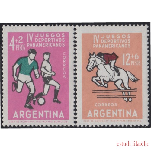Argentina 671/72 1963 IV Juegos deportivos Panamericanos en Sao Paulo MH