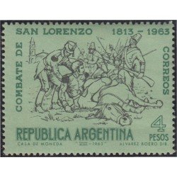 Argentina 673 1963 150 Años de la Batalla de San Lorenzo MH Argentina 673 1963 150 Años de la Batalla de San Lorenzo MH