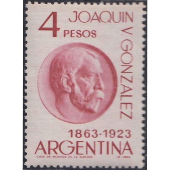 Argentina 696 1964 Centenario del nacimiento de Joaquín V. Gonzalez. Jurista MH