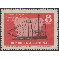 Argentina 719 1965 100° de la llegada de Gallois a Chubut MH