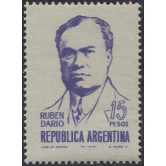Argentina 723 1965 50 Años de la muerte del Poeta Rubén Darío MH Argentina 723 1965 50 Años de la muerte del Poeta Rubén Darío MH