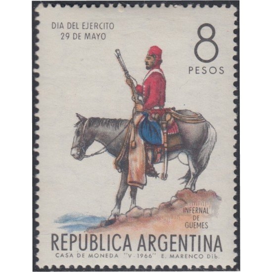 Argentina 736 1966 Día del Ejército Soldado MH Argentina 736 1966 Día del Ejército Soldado MH