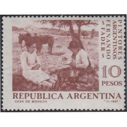 Argentina 786 1967 Homenaje al Pintor Fernando Fader MH Argentina 786 1967 Homenaje al Pintor Fernando Fader MH