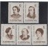 Argentina 787/91 1967 Mujeres célebres Juana Azurduy, Gorriti, Manso MH