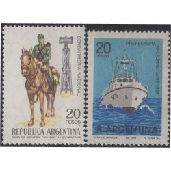 Argentina 820/21 1968 Policía de la Frontera MH Argentina 820/21 1968 Policía de la Frontera MH